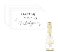 10pcs Bridesmaid Proposal Stickers, Black I Can't Say I Do Without You Stickers Bridesmaid Proposal Mini Champagne Labels for Bridal Shower Bachelorette Party Supplies Decorations