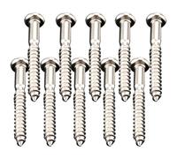 10pcs Bridge Fixing Screws for Electronic Guitar Metal Silver | Base Plate Fixing Screws, Easy Replacement Parts, Practical Use, Y51 Model, Guitar Supplies