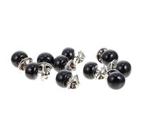 10pcs Brooch Buttons Black Pp Metal Collar Safety Buckles for Clothes