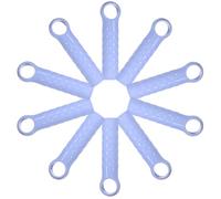 10pcs Broom Handle Grip Replacement 22mm Plastic End Cap Cover | Soft Textured Blue Finish, Quick Swap Fit for Mop Pole and Push Broom, Easy Maintenance