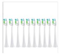 10PCS Brush Heads Compatible for Philips H X3/6/8/9 Series Electric Toothbrush Vacuum Sealed Packaged Replacement Toothbrushes Heads(10PCS-W2-white)