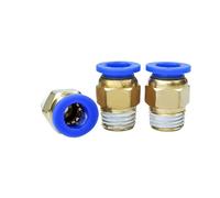 10pcs BSPT PC8-02 Air Pneumatic Fitting 8mm Tube 1/4" Male Thread Air Pipe Nipple Brass Connector Qu