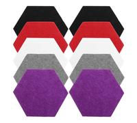 10pcs Bulletin Board Tiles, Self Adhesive Pin Panels Hexagon Felt | Mosaic Texture, Protects Walls from Pushpins, for Keys, Postcards, Shared Workspace