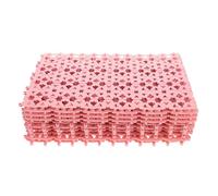 10pcs Bunny Foot Mat Pvc Pink Cage Floor Panel for Cat and Bunny | Heart Hole Splice, Waste Separation Design, Easy Installation, Versatile Use