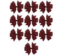 10Pcs Burgundy Bows,Red Hair Bows, Bowss for Girls,Adorable Hair,The Rich Color Matches Various Outfits, Making Them ideal for Gifts, Holidays Like Christmas, or Daily Accessories