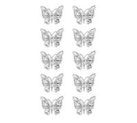 10pcs Butterfly Art Alloy Metal Acccessory Luxury Butterfly Decorations Pressing Jewelry On Nails