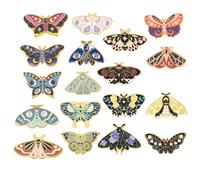 10Pcs Butterfly Enamel Pins Set Cute Enamel Backpacks Pins Cool Horror Enamel Lapel Pins Brooches Enamel Butterfly Pins Lapel Pins for Hats Clothes Women Men (Classic)