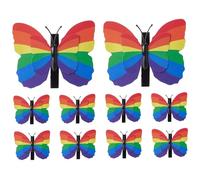 10PCS Butterfly Hair Clips, 3D Rainbow Butterfly Clips with Foldable Wing, 2.8x1.6 Inch Hair Accessories for Styling for Styling