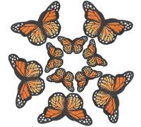 10pcs Butterfly Iron On Patches for Clothing, Ymapinc Cute Embroidered Sew On Patches, Bags & Jackets, Monarch Butterfly Decorations Accessories, Applique Patch for Hats & T-Shirts