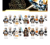 (10PCS - C) Fits Lego 30PCS Star Wars Clone Trooper Obi-Wan Anakin Skywalker minifigures Children's Blocks