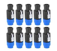 10PCS C NL4FC Humanized Conductive Speakon Cable Adapter Connector Audio Speakon Cable Mount Connector Twist Lock Speaker Plug for Cables 6~15mm(Blue)