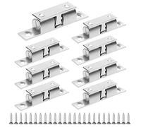 10PCS Cabinet Latch Door Catch 60mm Closet Ball Tension Latch with Screws, Solid Brass Ball Catch Door Hardware Adjustable Tension RV Cabinet Latches and Catches for Cupboard Drawers Wardrobe