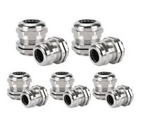 10Pcs Cable Gland M20 Waterproof Gland Joints Wire Connetcor for 6-12mm Dia Cable Range (Nickel-Plated Brass)