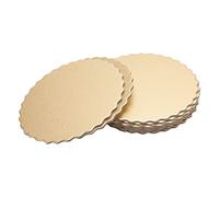 10Pcs Cake Board Thickened Double-Sided Gold Card Pad Round Gasket Trays Lace Round Boards Thickened Cardboard (8in)
