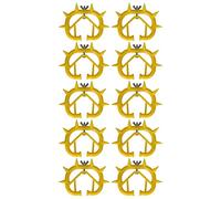 10pcs Calf Weaner, Cow Nose Thorn Cow Nose Thick Reusable Plastic Cattle Nose Rings Reusable Plastic Weaning Tool Calf Milk Sucking Preventer (Yellow)