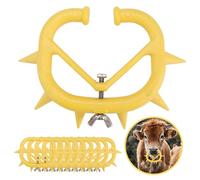 10PCS Calf Weaning Nose Ring, Cow Nose Ring Goat Milking Supplies Weaning Spiked Ring Anti Sucking Milking Animal Weaner Plastic Weaning Tool for Farm Cows and Sheep