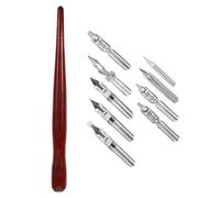 10pcs Calligraphy Dip Pen Set Replaceable Nibs, Multi-Use Ink Drawing Pens for Gothic Lettering and Comic Painting, Suitable for Artistic Calligraphy and Signature Writing