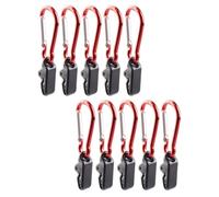 10pcs Camping Tent Clip Set with Toothed Grip, Plastic Metal