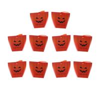 10pcs Candy Paper Box Halloween Season Pumpkin Design Party Gift | Halloween Favor Boxes, Orange Paper Finish, for Cookies, Trinkets, Thank You Gifts