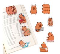 10pcs Capybara Magnetic Bookmarks, Cute Capybara Bookmarks Adorable Animal Page Marking Accessories for Diaries Planning Manuals & Documents