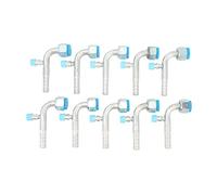 10PCS Car AC Hose Connector, Aluminum Air Conditioning Pipe Fitting, 90° Angled AC Hose Adapter Set for Cars Trucks Engineering Vehicles AC Modification (13mm/0.51in 14.5mm/0.57in)