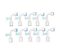 10PCS Car AC Hose Connector, Aluminum Air Conditioning Pipe Fitting, 90° Angled AC Hose Adapter Set for Cars Trucks Engineering Vehicles AC Modification (10.5mm/0.41in 11.5mm/0.45in)