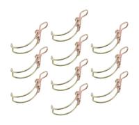 10pcs Car Air Filter Housing Clips Metal Spring Loaded Fastener | Golden Finish, Snap-in Noise-dampening Structure, Anti-vibration Shock Absorption, for Engine Air Filter Lids and Maintenance
