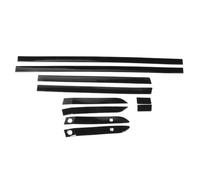 10Pcs Car Body Decoration Trim Strips ABS Material Self Adhesive Rose Gold Carbon Fiber Texture Black Fit for Aurora 2020 (Black)