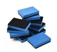 10pcs Car Ceramic Coating Sponge Glass For NANO Wax Coat Applicator Polishing Pads - EVA Foam, Blue + Black, 7.5 x 5 x 1.5 cm