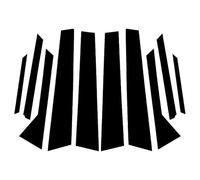 10Pcs Car Door Window BC Column Pillar Posts Trim Decorative Stickers Glossy Black For Ford For Fiesta 2008-2015 MENSUNUBNM