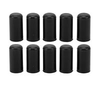 10Pcs Car Intake Vacuum Hose End Blanking Cover Bung Plug, Silicone Vacuum Line Plug, 8mm ID Universal for Automotive BOV, Vent & Oil Collection Pipes (Black)