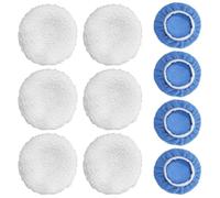 10Pcs Car Orbital Buffer Polisher Pad - Car Polisher Pads, 5-6 Inches Bonnet Buffing Pad Cover, 4 Microfiber+6 Woollen Polishing Pads, Waxing Buffer Polishing Pads for Cars Furniture, Glass, Furnitur