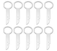 10PCS Car Radio Removal Tool Key, Stainless Steel DIN Release Keys for Easy Car Stereo Extraction, Universal Radio Release Pins for Removing CD Players, Media Units and Dashboard Audio Systems