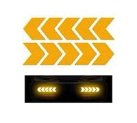 10Pcs Car Reflector Sticker Multi-Color Automobile Reflective Strip Auto Exterior Protect Accessories For Motorcycle Reflective Strips Tape For Cars Bikes Stick On