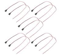 10pcs Car Safety Alert Button with Wire Compact Push Switch Plastic