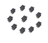 10Pcs Car Truck Boat Round Rocker 250V 3A 2-Pin ON/OFF Toggle Switches Rocker 2 Position Toggle