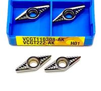 10PCS Carbide Blade VCGT110302 VCGT110304 VCGT110308 AK H01 CNC Insert for Aluminum VCGT 110302 11030 110308 Milling Cutter(VCGT110308 AK H01)