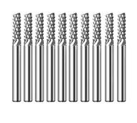 10pcs Carbide Corn End MillIng Cutter Teeth Engraving CNC Machine Bit 3.175 4 6mm For PCB Bakelite Plate Wood Plastic(3.0x3.175x38L)
