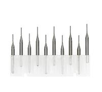 10pcs Carbide End Mill Engraving Milling Cutter Set 0.8-1.3.175mm Corn Shank CNC Router Bit for PCB Machine(10pcs 0.5mm)
