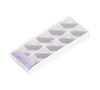10Pcs Carbide Grooving Inserts, CNC Cut Off Blade with PVD Coating for Stainless Steel, Gray Coated Turning Inserts for Smooth Finishing, Compatible with CNC Lathes