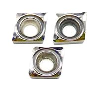 10pcs Carbide Insert CCGT060202 CCGT060204 CCGT060208 AK H01 Turning Tool CNC Lathe Cutter(CCGT060208 AK H01)
