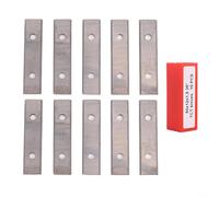 10pcs Carbide Insert Cutter Blades 50x12x1.5mm Square Scraper Blades Double Edged for Wood Surfacing Planing