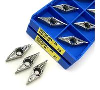 10PCS Carbide Insert VBGT110302 VBGT110304 VBGT110308 VBGT160402 VBGT160404 VBGT160408 AK H01 Lathe Turning Tool VBGT for Aluminum(VBGT160404 -AK H01)