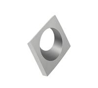 10pcs Carbide Inserts Square with Radius, Woodworking Replacement Blade for Spiral Cutter Planers Heads(15x2.5mm-2" Radius)