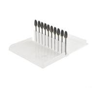 10PCS Carbide Rotary Burrs 3x6mm Double Cut Drill Bits for Metal Wood Carving Grinding Deburring Polishing with 3mm Shank(g)