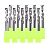10pcs Carbide Spiral Router Bits 3.175/4/5/6/8/10mm Up & Down Cut Compression Bit End Mill 2 Flutes Woodworking Carbide Sprial Milling Cutter For Engraving Milling ( Size : 3.175x17x38L )