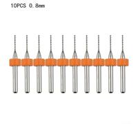 10pcs Carbide Steel Drill Bits for PCB Circuit Board Drilling with Improved Work Efficiency and Long lasting Performance (0.8mm)