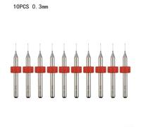 10pcs Carbide Steel Drill Bits for PCB Circuit Board Drilling with Improved Work Efficiency and Long lasting Performance (0.3mm)