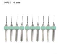 10pcs Carbide Steel Drill Bits for PCB Circuit Board Drilling with Improved Work Efficiency and Long lasting Performance (0.6mm)