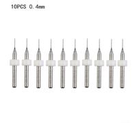10pcs Carbide Steel Drill Bits for PCB Circuit Board Drilling with Improved Work Efficiency and Long lasting Performance (0.4mm)